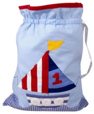 GISELA GRAHAM SAILING BOAT DRAWSTRING BAG